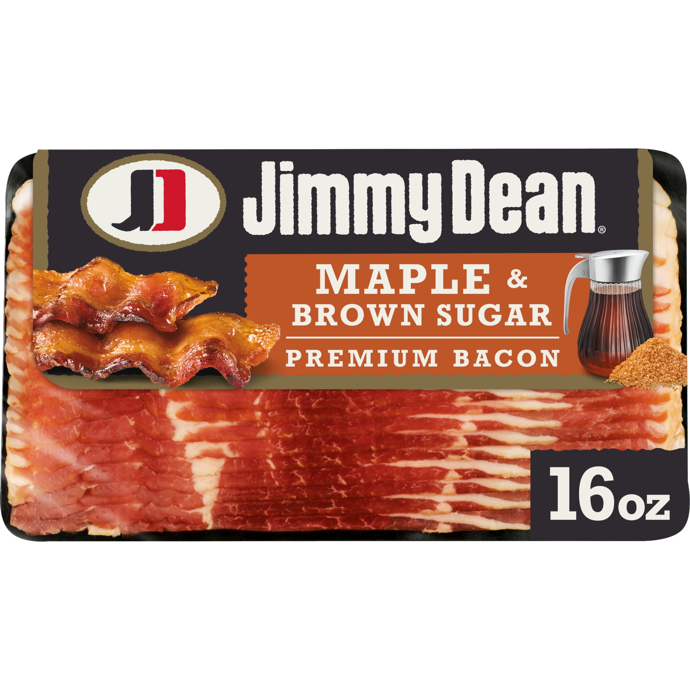 Jimmy Dean Maple & Brown Sugar Premium Refrigerated Bacon, 16 oz
