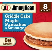 Jimmy Dean Maple Pancakes & Sausage Griddle Cake Breakfast Sandwich, 32 oz, 8 Count (Frozen)