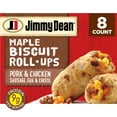 Jimmy Dean Maple Sausage Biscuit Roll Ups, 12.8 oz, 8 Count (Frozen