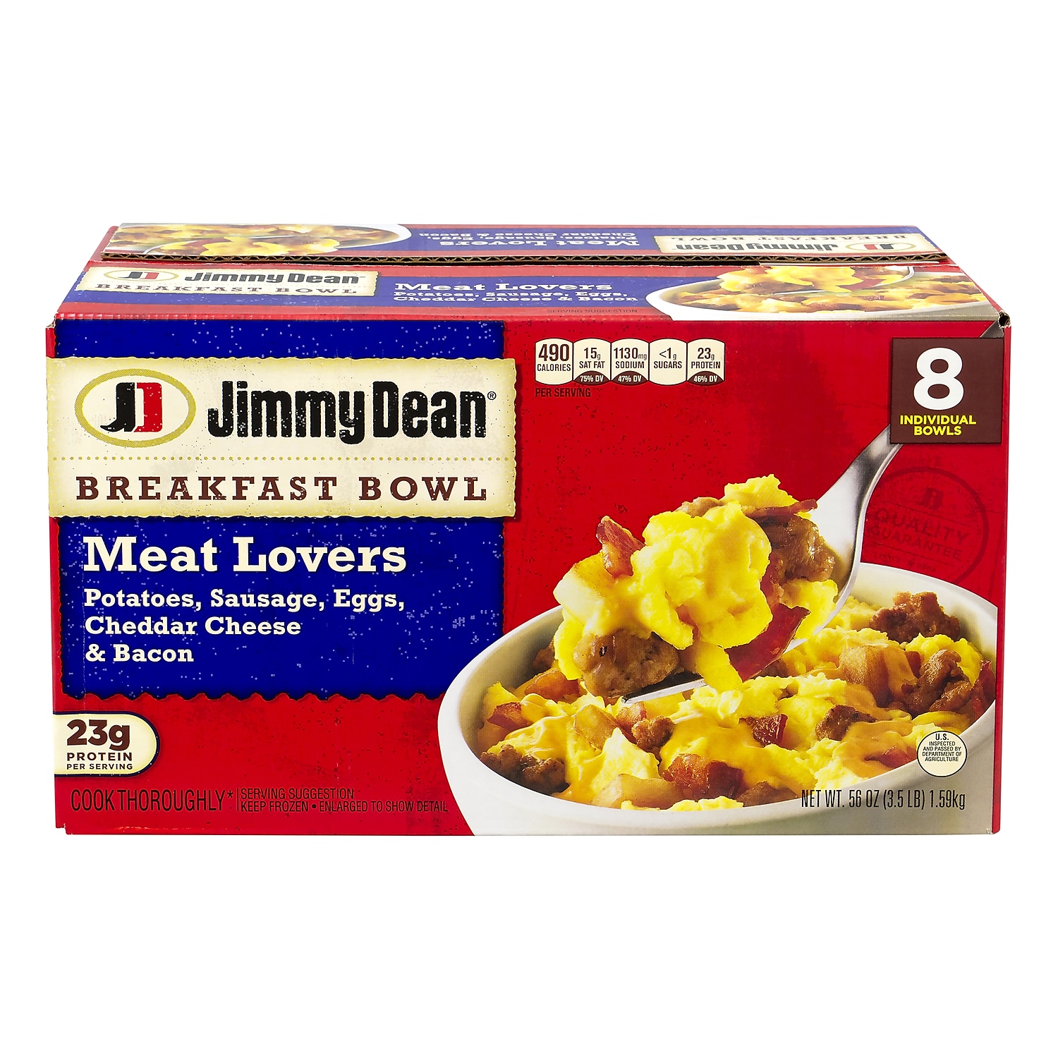 Jimmy Dean Meat Lovers Breakfast Bowl 35 Lbs 8pack 70616 903 00029 5375