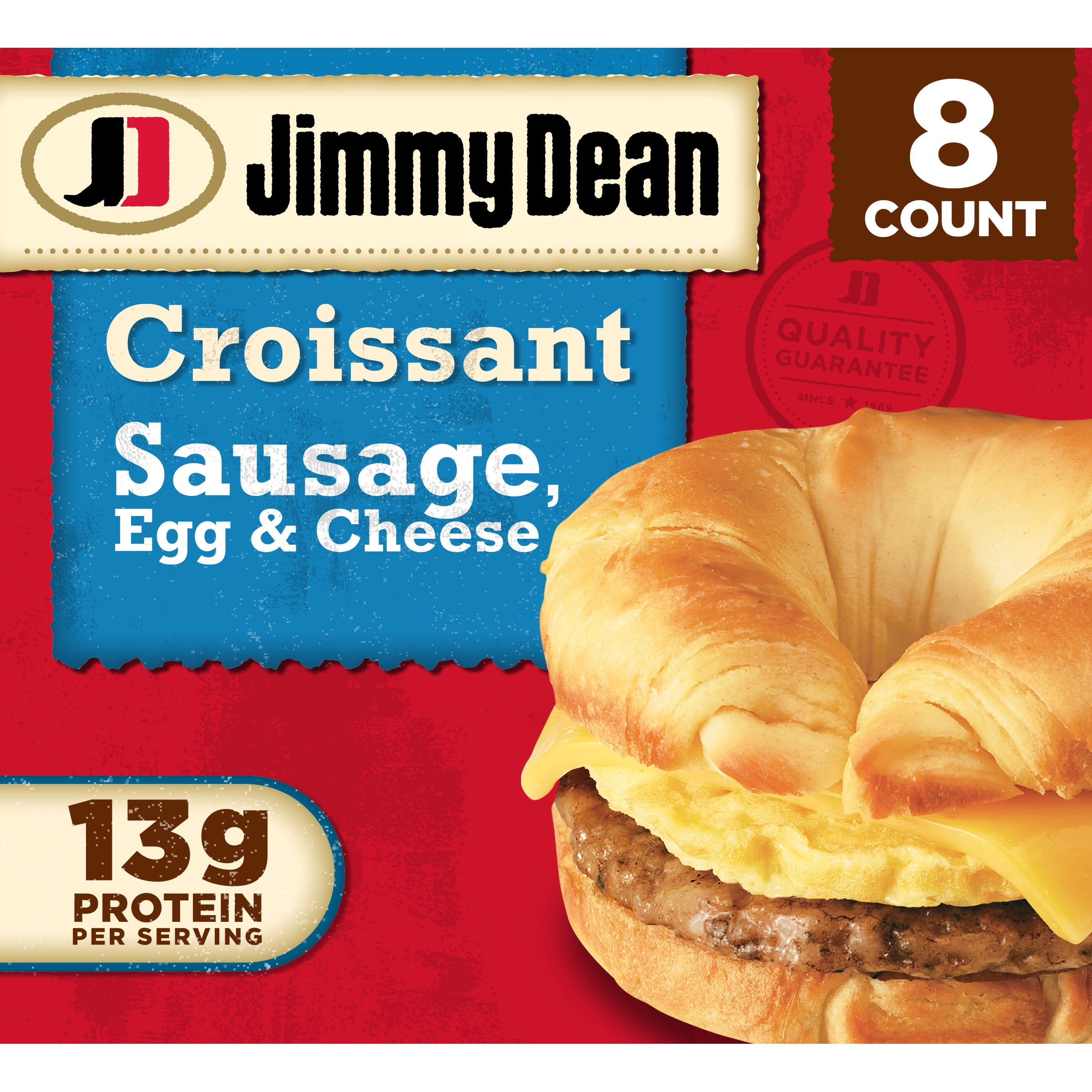 Jimmy Dean Sausage Egg & Cheese Croissant Sandwich, 36 oz, 8 Count