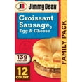thumbnail image 1 of Jimmy Dean Frozen Breakfast Sandwich, Sausage Egg & Cheese Croissant, 54 oz, 12 Count, 1 of 17