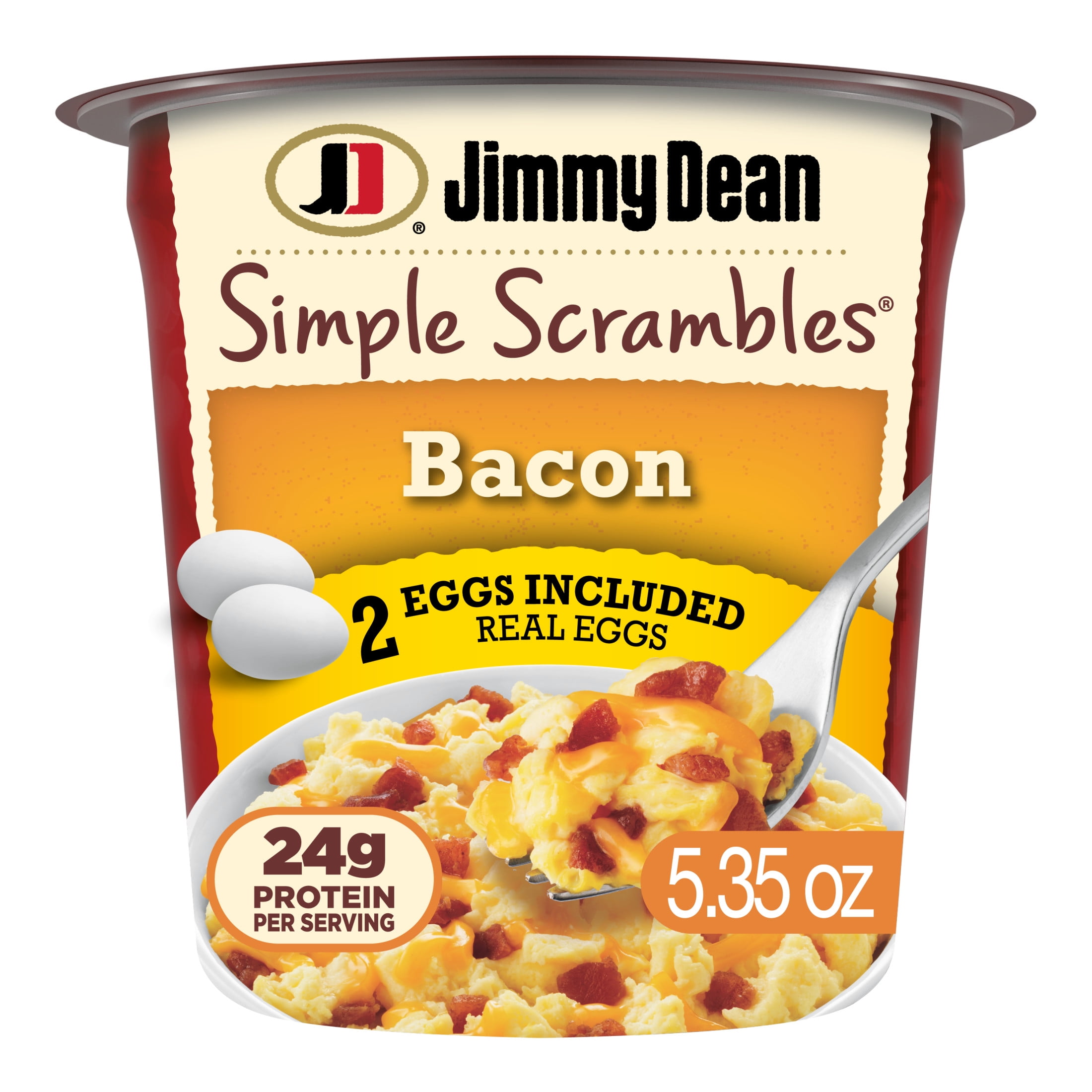 Jimmy Dean Simple Scrambles Cup, Cheddar Cheese and Bacon, 5.35 oz