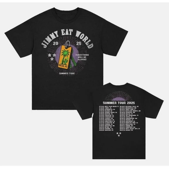 Jimmy Eat World Summer 2025 Tour Two Sided Unisex T-Shirt