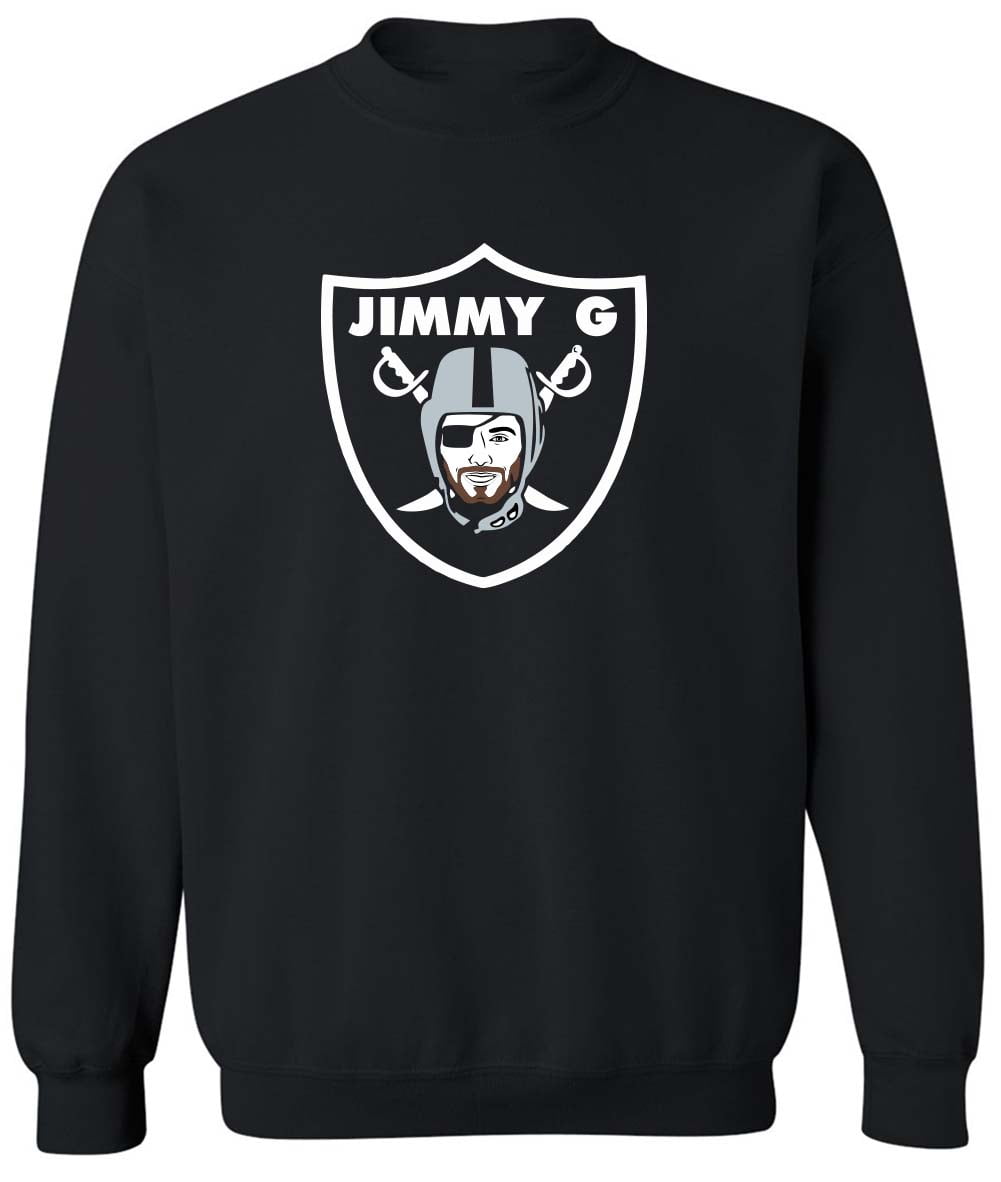 Jimmy G Jimmy Garoppolo Raiders Logo Crew Neck Sweatshirt