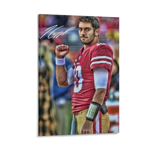 Jimmy Garoppolo Poster Canvas Poster Posters Art Print Wall Photo Paint Poster Hanging Picture Family Bedroom Decor Gift 24x36inch(60x90cm)