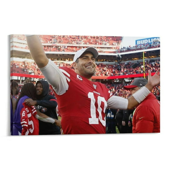 Jimmy Garoppolo Poster Football Art Canvas Poster Canvas Wall Art Prints Poster Gifts Photo Picture Painting Posters Room Decor Home Decorative 08x12inch(20x30cm)