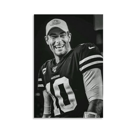Jimmy Garoppolo Retro Posters Canvas Poster Wall Art Picture Prints Hanging Photo Gift Decor Home Posters Artworks 16x24inch(40x60cm)