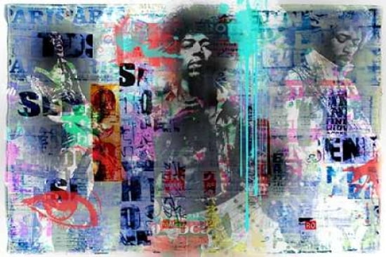 Jimmy Hendrix Canvas Art - Micha Baker (20 x 28)