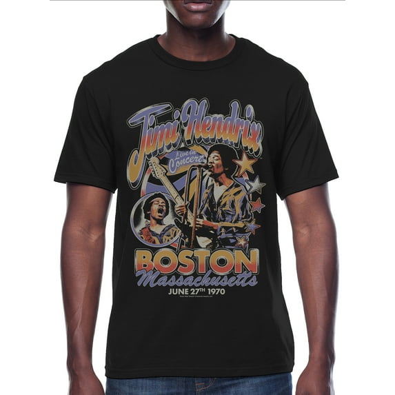 Jimi Hendrix, Men's & Big Men's Groovy Haze Graphic Tee Shirt, Sizes S-5XL