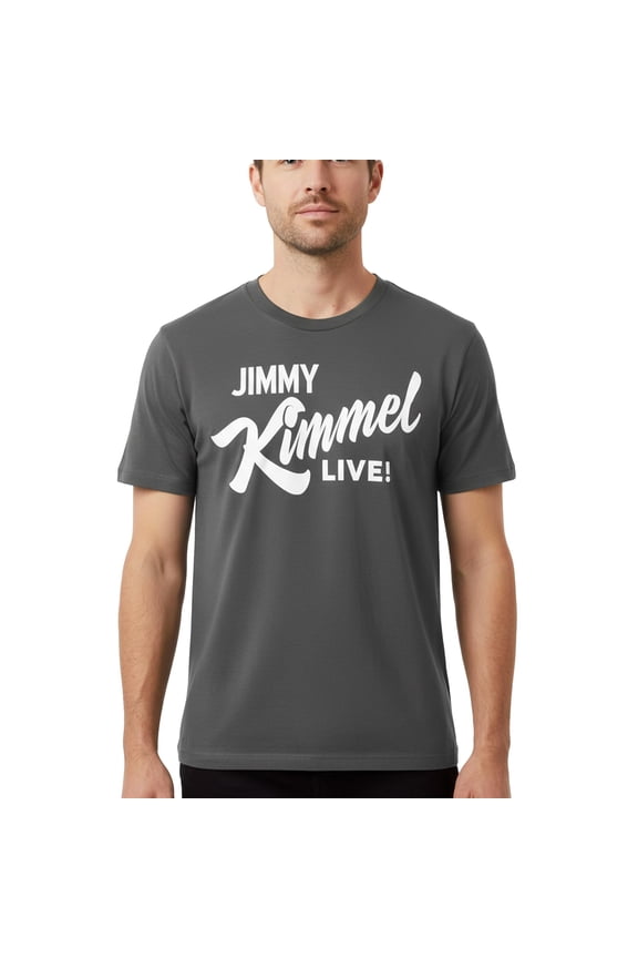 Jimmy Kimmel Live! Hollywood Charcoal Tee Shirt | Adult Medium Unisex