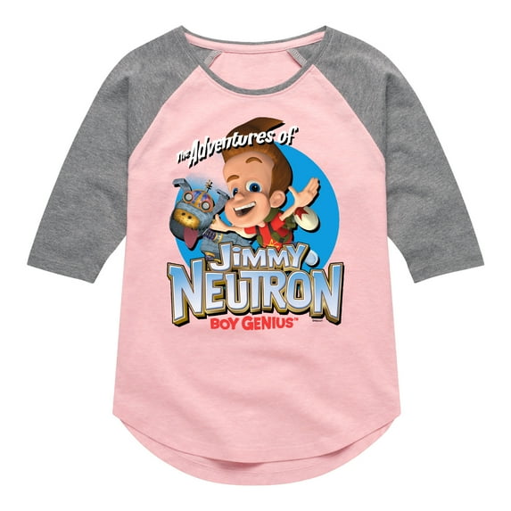 Jimmy Neutron - Boy Genius - Girls Shirt Toddler And Youth Girls Raglan Graphic T-Shirt