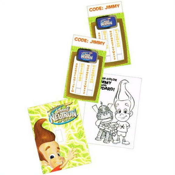 Jimmy Neutron Code Machines and Light Switch Cover Greeting Card Stuffer / Favor (1ct)