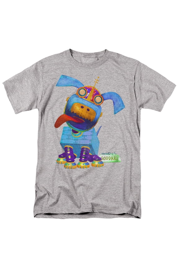 Jimmy Neutron - Goddard Neon - Adult Unisex Short Sleeve T-Shirt - Gray