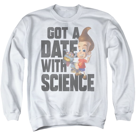 Jimmy Neutron Science Unisex Adult Crewneck Sweatshirt (2X-Large) White