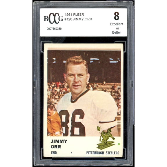 Jimmy Orr Card 1961 Fleer #120 BGS BCCG 8