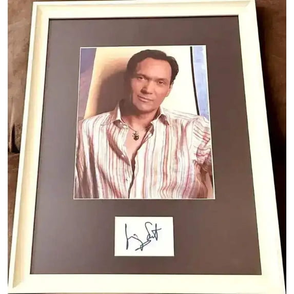Jimmy Smits autograph custom framed with 8x10 portrait photo JSA