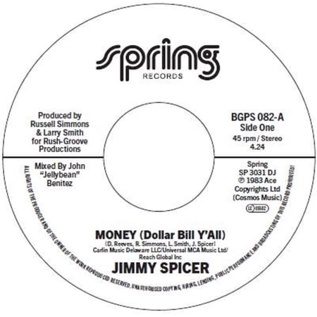 Jimmy Spicer - Money (Dollar Bill Y'all) / Money (Dollar Bill Y'all) (Instrumental) - Music & Performance - Vinyl [7-Inch]