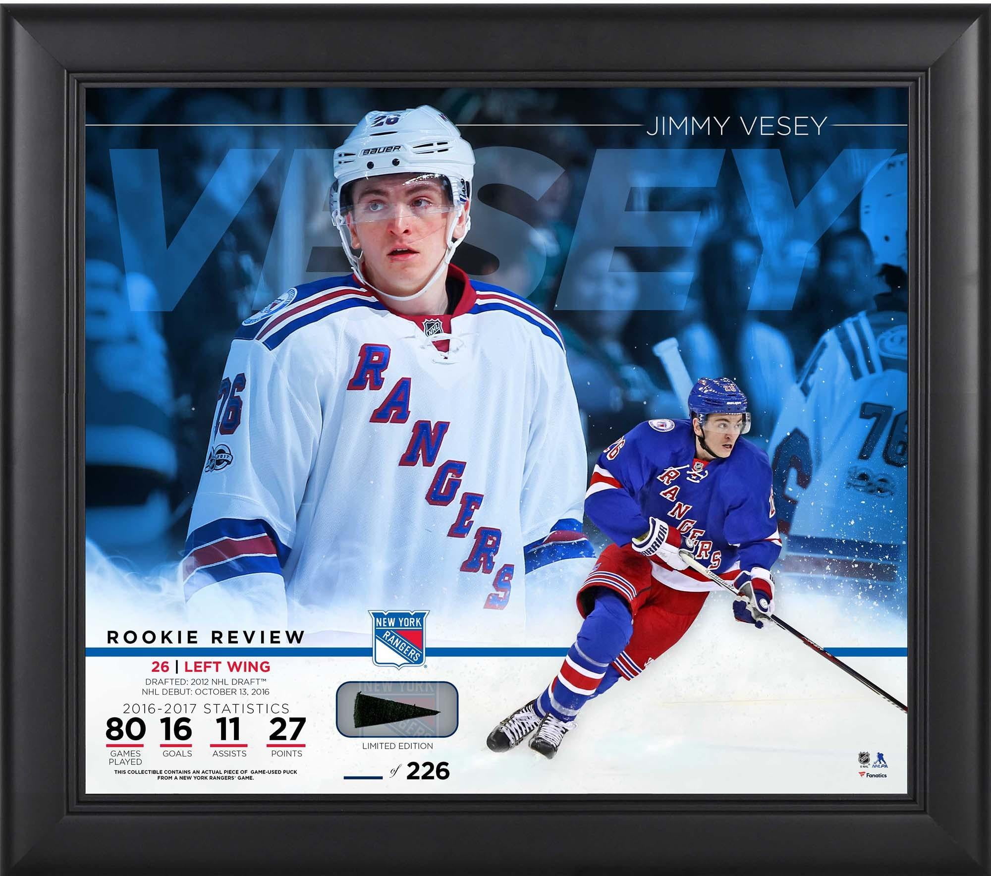 Jimmy Vesey New York Rangers Framed 15" x 17" Rookie Review Collage