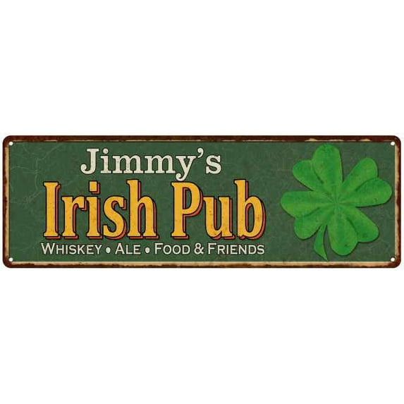 Jimmy's Irish Pub Metal Sign Bar Man Cave 6x18 106180010187
