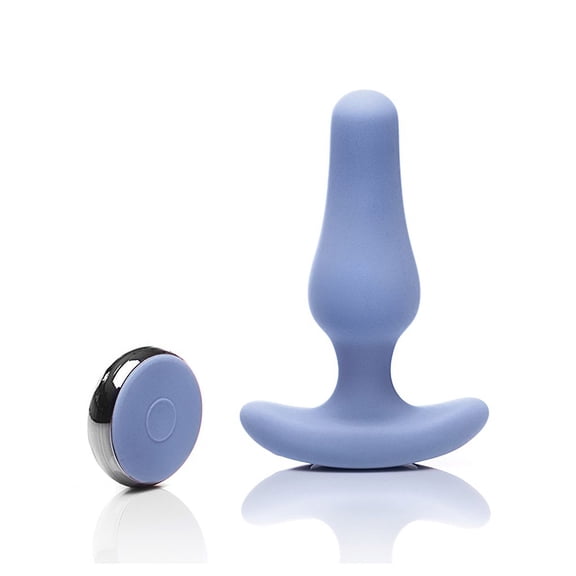 JimmyJane Dia Vibrating Silicone Anal Plug with Remote Control, Blue