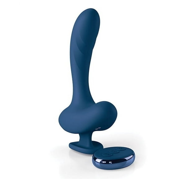 JimmyJane Solis Kyrios Vibrating Silicone Prostate Toy with Remote Control, Blue