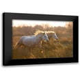 thumbnail image 1 of Jimmyz 14x11 Black Modern Framed Museum Art Print Titled - Two Horses Galloping, 1 of 5