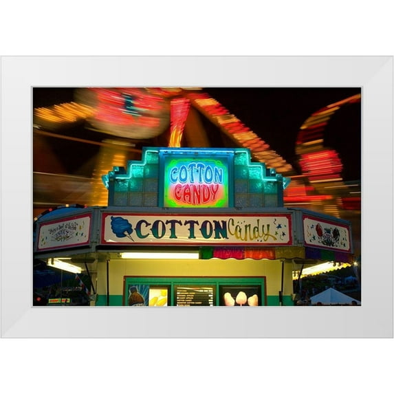 Jimmyz 14x11 White Modern Wood Framed Museum Art Print Titled - Cotton Candy Night Out