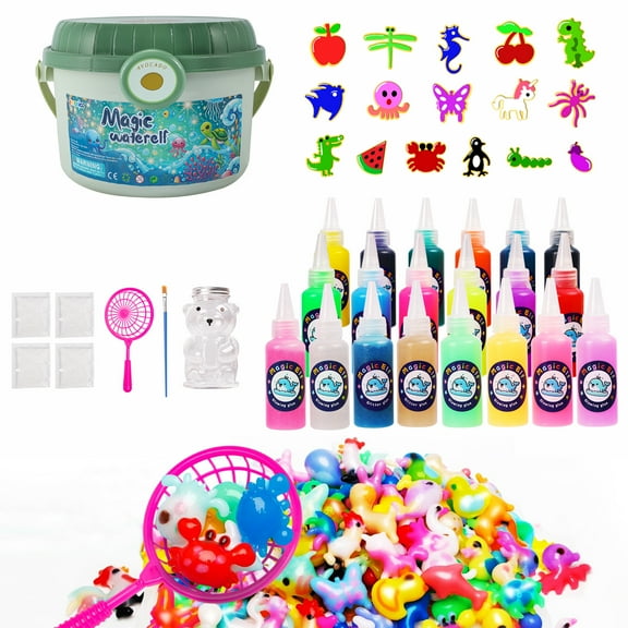 Jimosia Squishy Fairy Water Gel Kit, 60ml Capacity, Children's DIY Aqua Fairy Marine Life