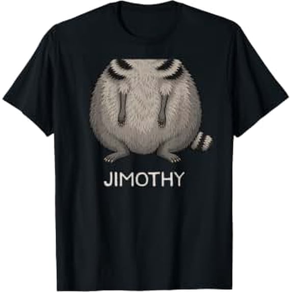 Jimothy Halloween Costume Funny Lazy Halloween Raccoon T-Shirt ...