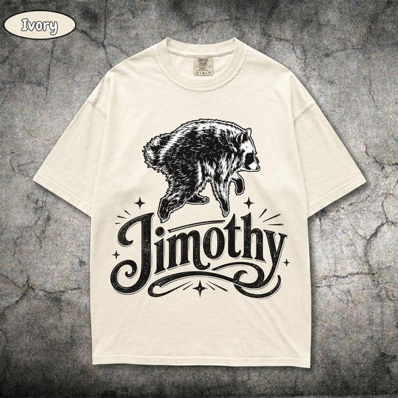 Jimothy Heavyweight Shirt, Team Jimothy Raccoon Tee, Funny Trash Panda Graphic, Viral Wildlife Lover Gift, Retro Animal Tee