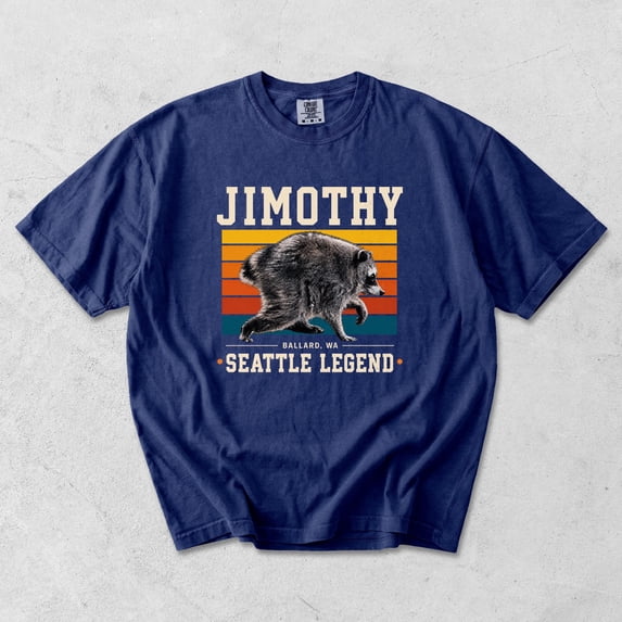 Jimothy Raccoon Comfort Shirt, Seattle Legend Jimothy Shirt, Funny Viral Raccoon Graphic Tee, Ballard WA T-Shirt Multicolor