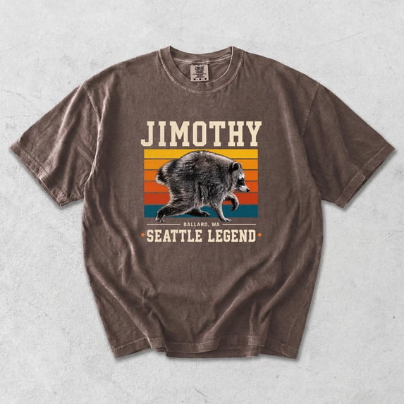 Jimothy Raccoon Comfort Shirt, Seattle Legend Jimothy Shirt, Funny Viral Raccoon Graphic Tee, Ballard WA T-Shirt Multicolor
