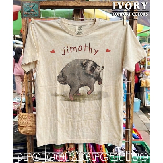 Jimothy Raccoon Ivory Shirt, Viral Seattle Raccoon Tee, Short Spine Syndrome Raccoon Apparel, Funny Internet T-Shirt