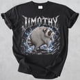 thumbnail image 1 of Jimothy Raccoon Metal Shirt, Heavy Metal Trash Panda Tee, Electric Lightning Animal Graphic, Funny Raccoon Gift Multicolor, 1 of 4