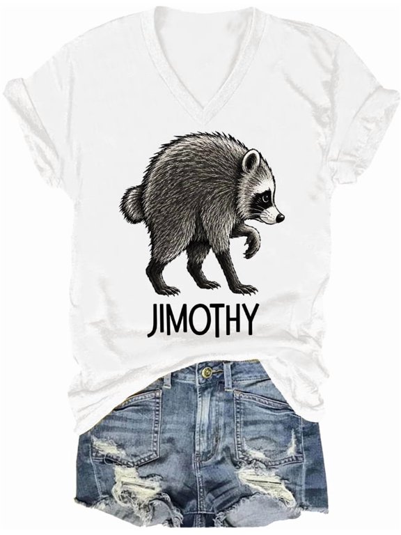 Jimothy Raccoon Shirt Animal Lover Shirts For Women Men Feral Raccoon V Neck Tshirt