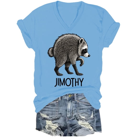Jimothy Raccoon Shirt Animal Lover Shirts For Women Men Feral Raccoon V Neck Tshirt