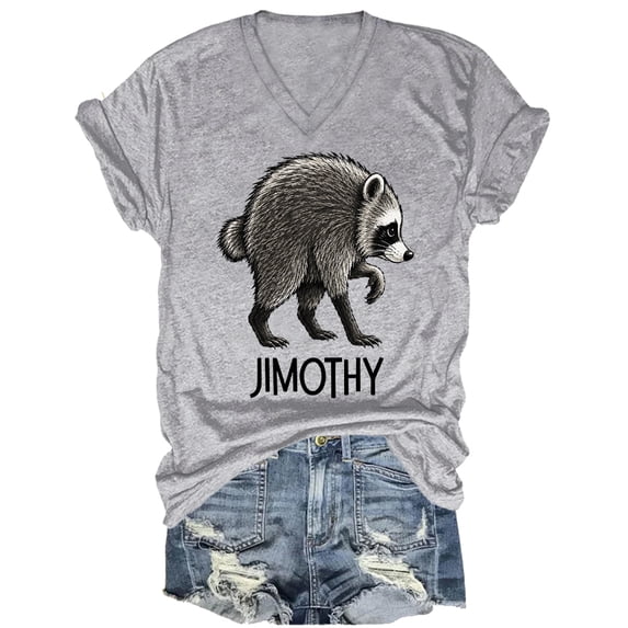 Jimothy Raccoon Shirt Animal Lover Shirts For Women Men Feral Raccoon V Neck Tshirt