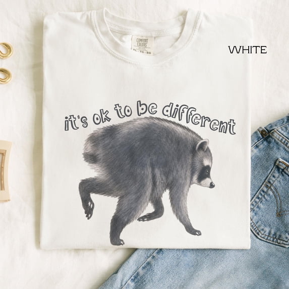 Jimothy Raccoon Shirt, It'S Ok To Be Different, Viral Internet T-Shirt, Animal