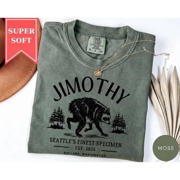 Jimothy Raccoon Tee: Seattle Racoon Trash Panda Tee Dwarf Raccoon T Shirt
