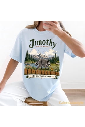 Jimothy Raccoon Viral Meme Tee, Stay Weird Funny Timothy Raccoon Shirt, Animal Lover Gift, Seattle Short Spine King Raccoon Tee