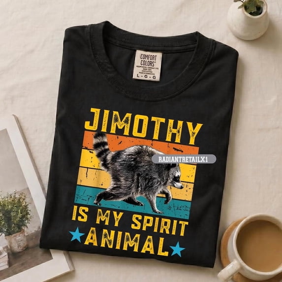Jimothy Raccoon is My Spirit Animal Raccoon Meme Shirt, Unisex Funny Meme Jimothy Raccoon Tee SHIRTKING
