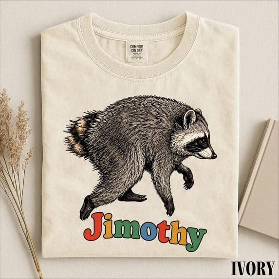 Jimothy Viral Raccoon Shirt, Funny Trash Panda Wildlife T-Shirt, Retro Animal Lover Meme Tee, Vintage Style T-Shirt