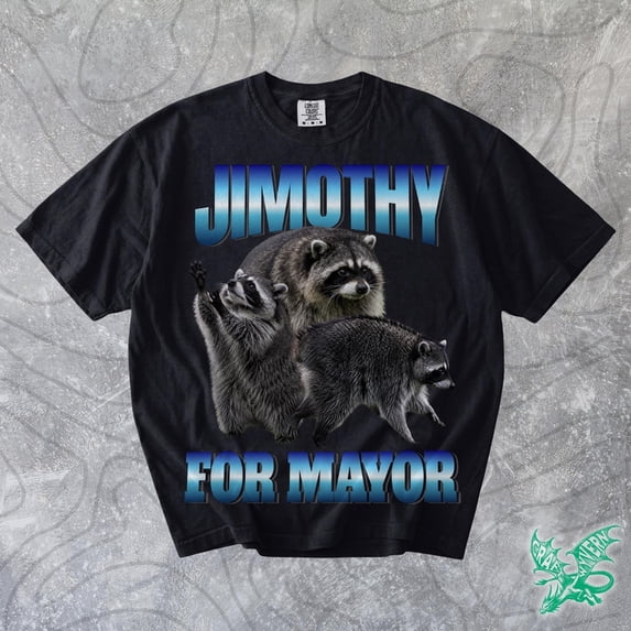 Jimothy the Racoon Graphic Tshirt, Funny Seattle Washington Meme, Local Cryptid 90s Graphic Shirt Gift