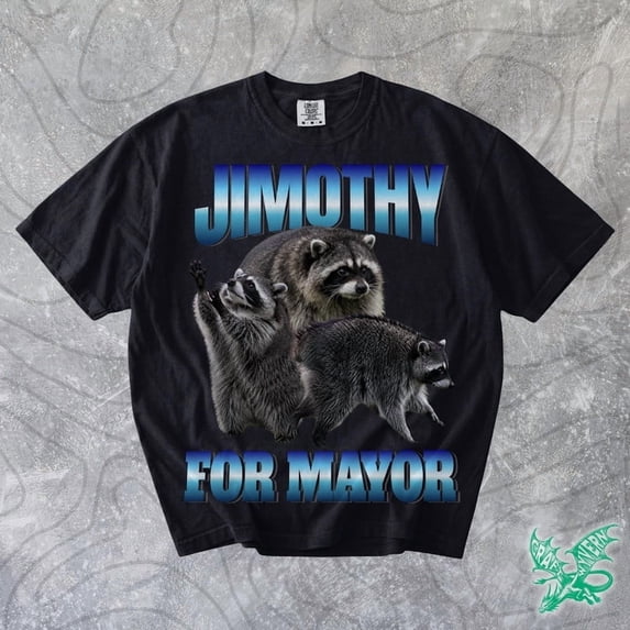 Jimothy the Racoon Graphic Tshirt, Funny Seattle Washington Meme, Local Cryptid 90s Graphic Shirt Gift