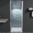 thumbnail image 1 of JimsMaison 30 to 31-3/8 in. W x 72 in. H Semi-Frameless Pivot Shower Door With Clear Glass,Chrome, 1 of 8