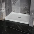 thumbnail image 1 of JimsMaison 32"x 48" Shower Base,Shower Pan Center Drain 4-Wall Alcove,White, 1 of 6