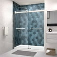 thumbnail image 1 of JimsMaison 56-60" W x 74" H Double Sliding Frameless Shower Door with 5/16'' (8mm) Tempered Glass, Chrome, 1 of 11