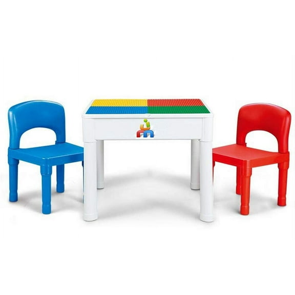 Jimu Toys Kids Activity Table Set - 3 in 1: Learning, Storage and Play