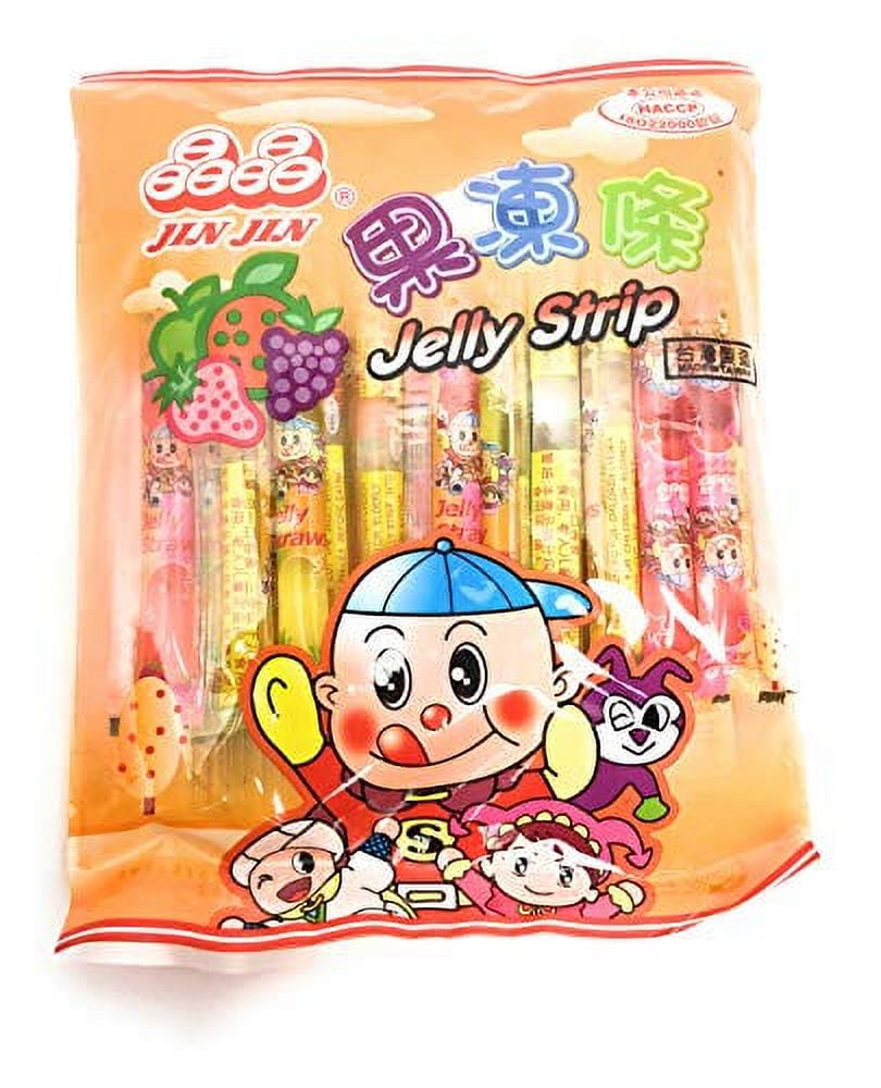 Jin Jin Jelly Strip (Jelly Filled Straws in Assorted Flavors) Net